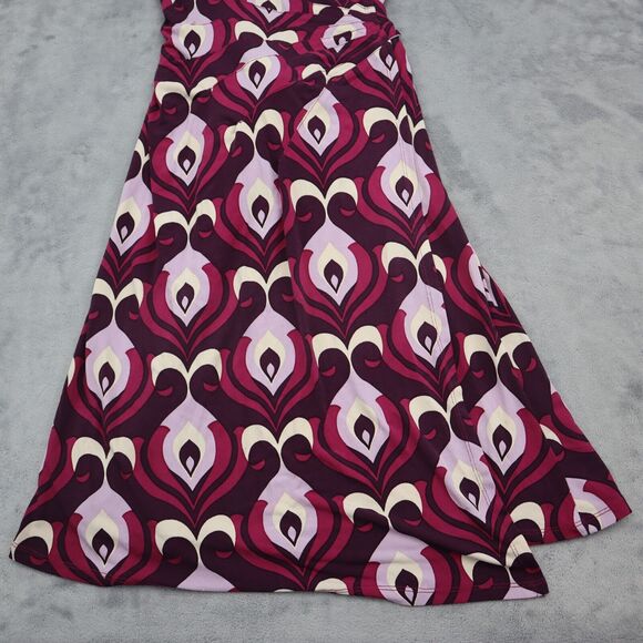 Bisou Bisou Dress Womens 4 Purple Michele Bohbot Short Sleeve Vneck Wrap Style - Picture 9 of 16